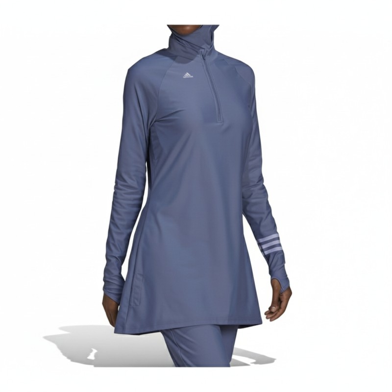 Adidas Performance Half-Zip Tunic Dress Blue