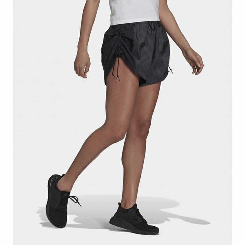 Adidas Black Ruched Athletic Shorts
