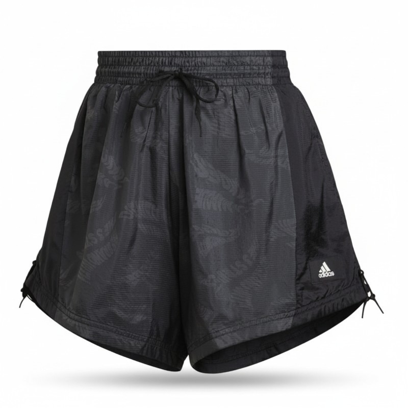 Adidas Black Ruched Athletic Shorts