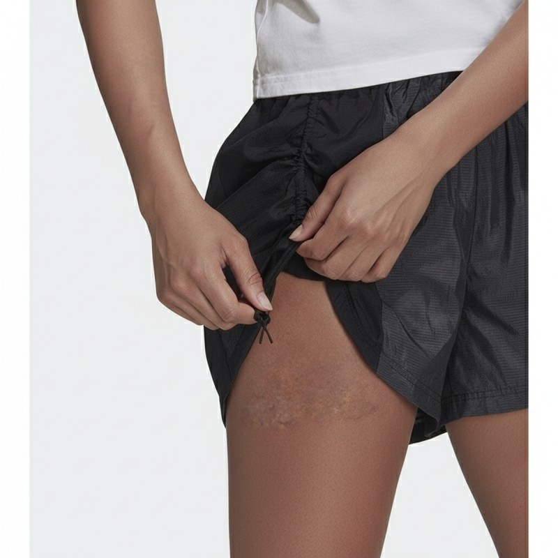 Adidas Black Ruched Athletic Shorts