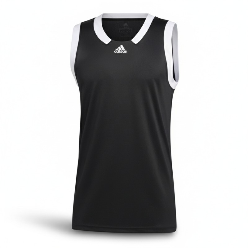 Adidas Icon Squad Basketball Tank Black White
