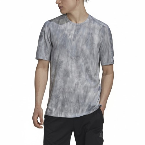 Adidas Spray Dye Athletic T-Shirt Silver