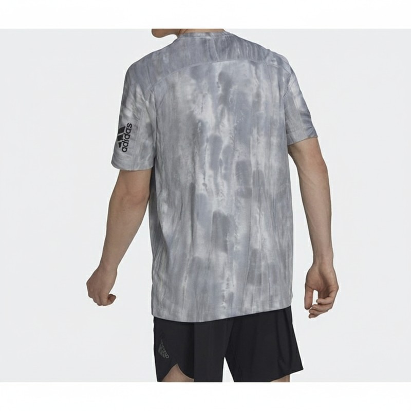 Adidas Spray Dye Athletic T-Shirt Silver