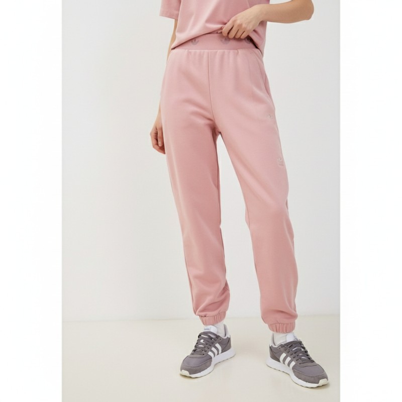 Adidas Pink Cotton Cuffed Sweatpants