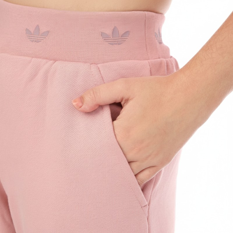 Adidas Pink Cotton Cuffed Sweatpants