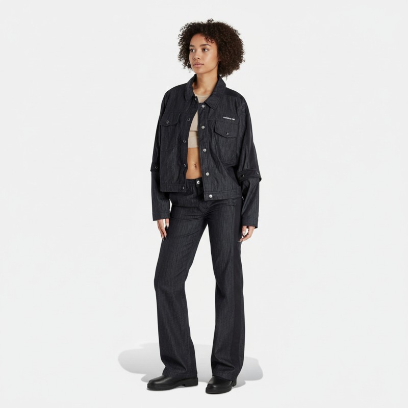 Adidas Oversized Denim Jacket Black