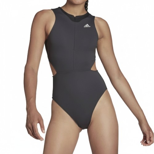 Adidas Cutout Athletic Swimsuit Black