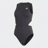 Adidas Cutout Athletic Swimsuit Black