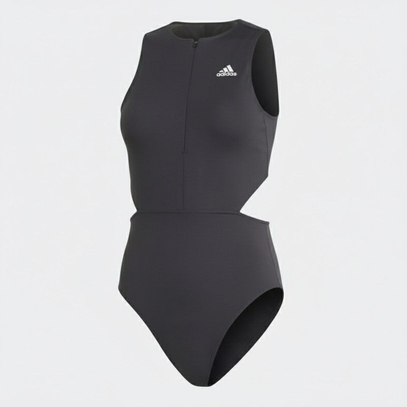 Adidas Cutout Athletic Swimsuit Black