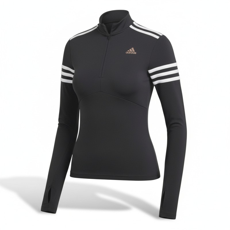 Adidas Athletic Quarter-Zip Long Sleeve Black