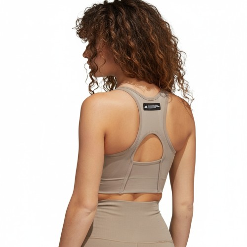 Adidas Sculpt Racerback Sports Bra Brown