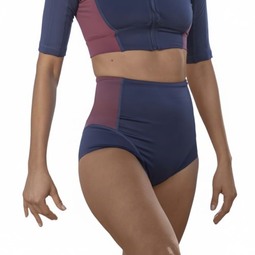 Adidas Color Block High Waisted Shorts Blue