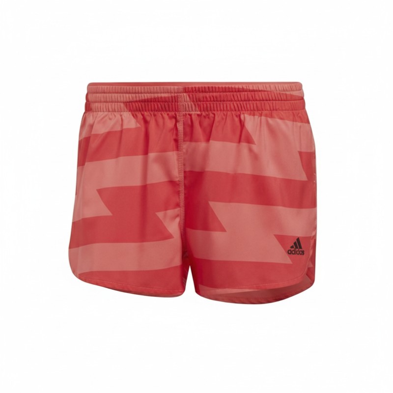 Adidas RnFast Split Running Shorts Red