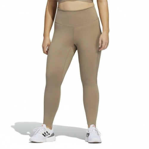 Adidas High-Waist Athletic Leggings Brown