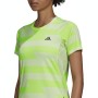 Adidas Neon Green Stripe Performance Tee