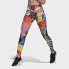 Adidas Patchwork Print Athletic Leggings Multicolour
