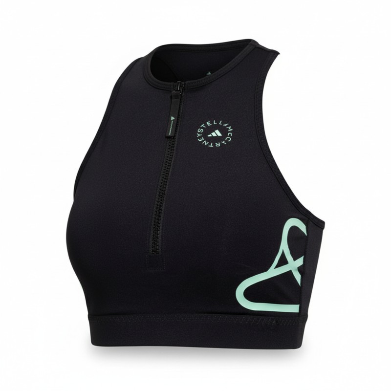 Adidas Stella McCartney Zip Front Sports Bra Black