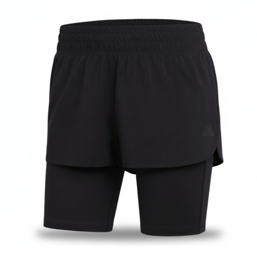Adidas Women's 2-in-1 Running Shorts Black