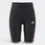 Adidas Girls 3-Stripes Bike Shorts Black Pink