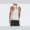 Adidas White Ribbed Tank Top