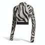 Adidas StellaSport Zebra Print Cropped Top Grey