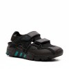 Adidas Black Sports Sandals Teal Accents