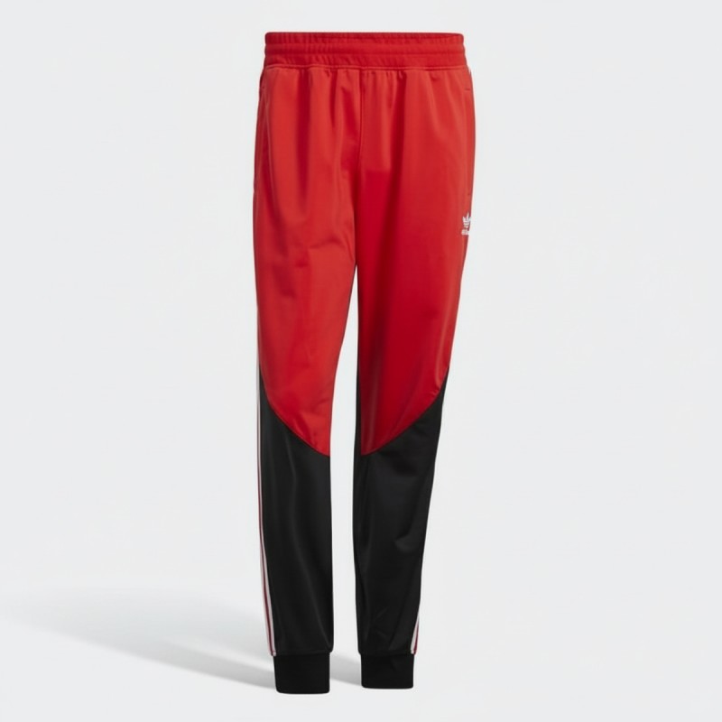 Adidas SST Colorblock Track Pants Red Black