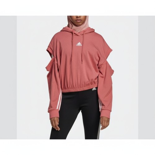 Adidas Layered Sleeve Hoodie Red