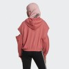 Adidas Layered Sleeve Hoodie Red