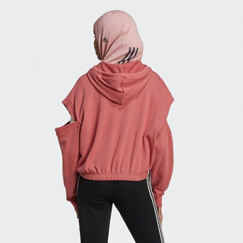 Adidas Layered Sleeve Hoodie Red