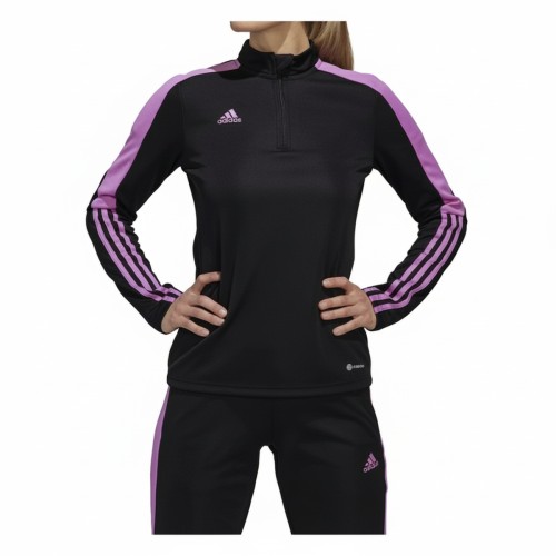 Adidas Purple Stripe Track Training Jacket Black
