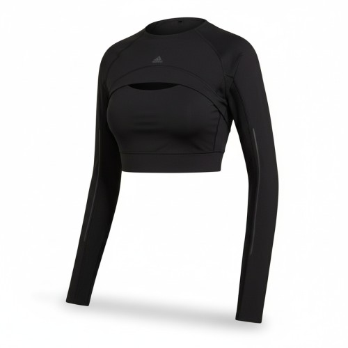 Adidas Cutout Crop Long Sleeve Black