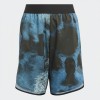 Adidas Boys Printed Athletic Shorts Blue Black