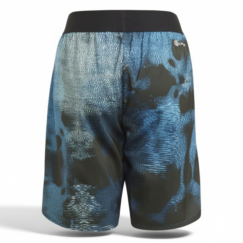 Adidas Boys Printed Athletic Shorts Blue Black