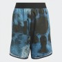Adidas Boys Printed Athletic Shorts Blue Black