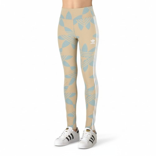 Adidas Originals Trefoil Print Leggings Multicolor Adidas Originals Trefoil Print Leggings Multicolor