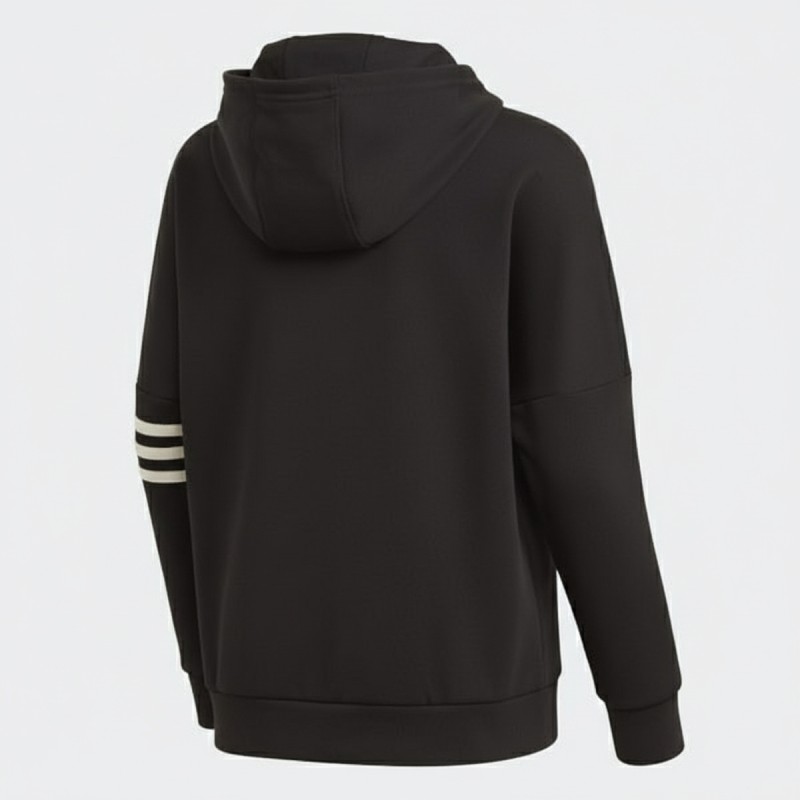 Adidas Black Striped Sleeve Hoodie