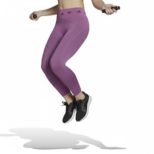 Adidas Ribbed Purple Leggings 7/8 Length