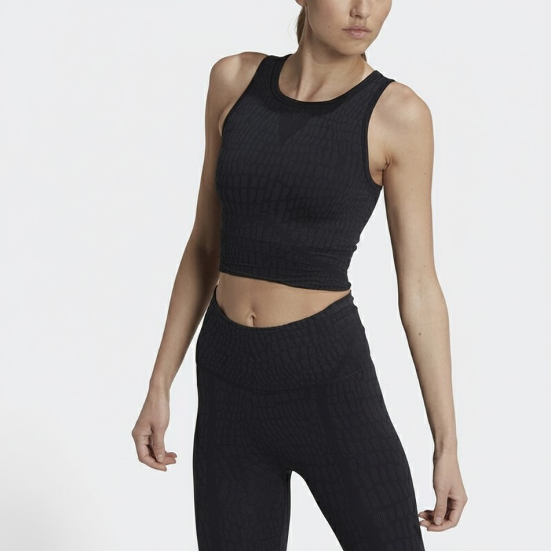 Adidas Textured Racerback Sports Bra Black