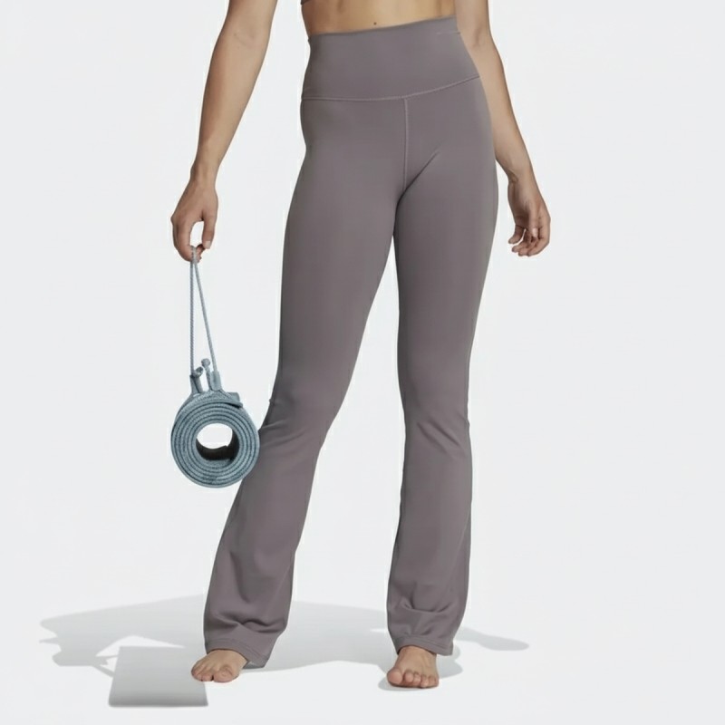 High Waisted Flare Yoga Pants Grey