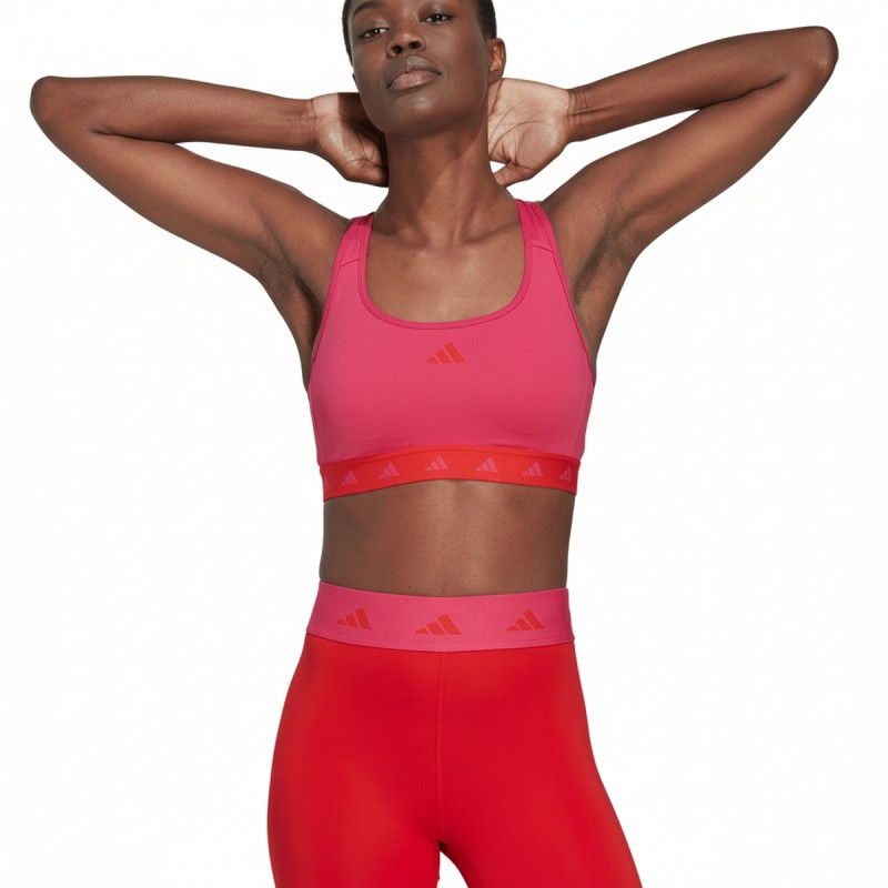 Adidas Pink Red Sports Bra Medium