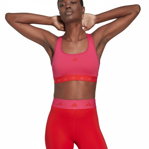 Adidas Pink Red Sports Bra Medium
