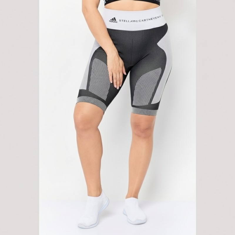 Adidas Stella McCartney Seamless Cycling Shorts Black White Adidas Stella McCartney Seamless Cycling Shorts Black White
