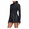 Adidas Geometric Camo Quarter-Zip Dress Black