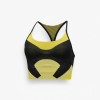 Adidas Seamless Racerback Sports Bra Black Yellow
