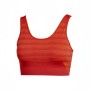 Adidas Seamless Striped Sports Bra Orange