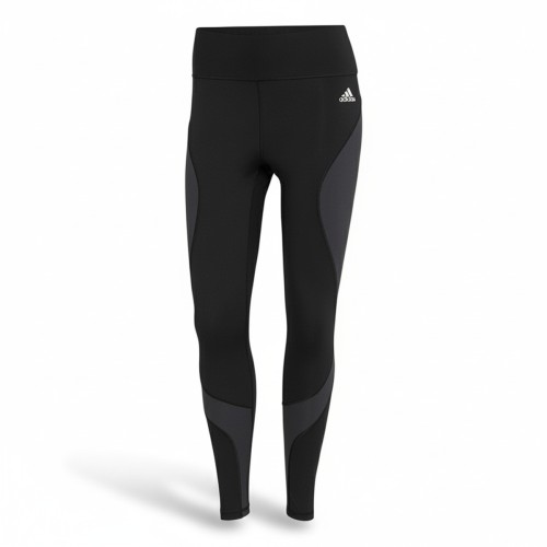 Adidas Black Performance Leggings with Grey Panels