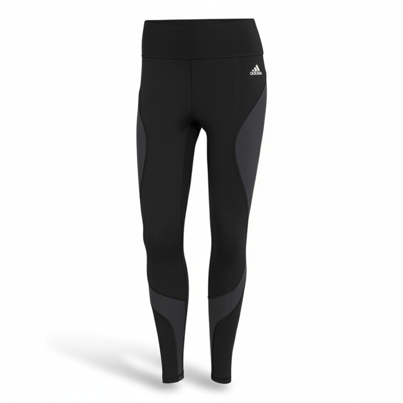 Adidas Black Performance Leggings with Grey Panels