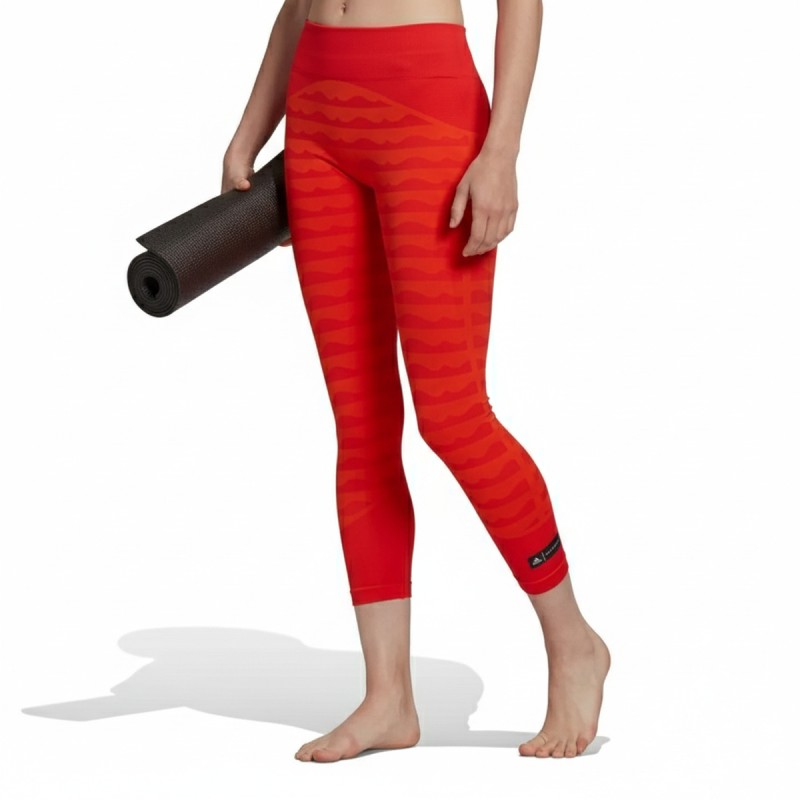 Adidas Red Striped Yoga Leggings