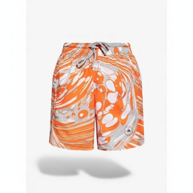 Adidas Marble Swirl Print Shorts Orange